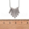 304 Stainless Steel Tassel Pendant Necklaces NEJW-V001-13P-3