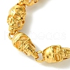 Halloween PVD Vacuum Plating 304 Stainless Steel Skull Link Chain Bracelets for Women Men BJEW-L461-02G-01-2
