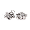 Rack Plating Brass Micro Pave Cubic Zirconia Charms X-KK-C008-36P-3