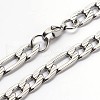 Tarnish Resistant 304 Stainless Steel Figaro Chains Necklaces NJEW-I060-09A-1
