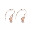 Ion Plating(IP) Ball 304 Stainless Steel Dangle Earrings EJEW-L215-54B-RG-1