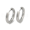 Tarnish Resistant Frosted 304 Stainless Steel Huggie Hoop Earrings for Women EJEW-C096-32A-P-1