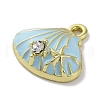 Alloy Enamel Charms FIND-U024-07G-03-2