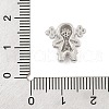 Brass Micro Pave Cubic Zirconia Slide Charms ZIRC-I068-27P-3