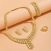 Zinc Alloy Rhinestone Bracelets & Earrings & Necklaces & Rings Sets FS-WG1CFA3-01-1