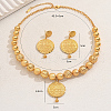 Elegant Fashion Round Brass Necklace & Earrings Sets for Women BK2694-5