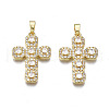 Brass Micro Pave Cubic Zirconia Pendants ZIRC-N039-157A-NF-1