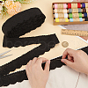 15 Yards Cotton Embroidery Bowknot Lace Ribbons OCOR-WH0045-35B-3