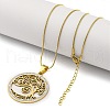 304 Stainless Steel Pendant Necklaces NJEW-S007-28G-3