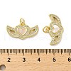 Brass Micro Pave Clear Cubic Zirconia Pendants KK-K365-13C-G-3