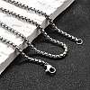 Non-Tarnish 304 Stainless Steel Box Chain Necklaces NJEW-O110-05I-P-5