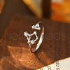 925 Sterling Silver Micro Pave Clear Cubic Zirconia Cuff Rings FS-WG4CDD9-08-1