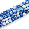 Transparent Baking Painted Glass Beads Strands DGLA-N009-10mm-07-2
