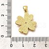 Rack Plating Brass Micro Pave Cubic Zirconia Enamel Pendants KK-L226-004G-01-3