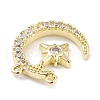 Brass Micro Pave Clear Cubic Zirconia Pendants ZIRC-L104-003G-2