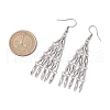 Non-Tarnish 304 Stainless Steel Bar Link Chain Dangel Earrings EJEW-JE05839-02-3