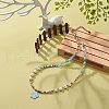 Alloy Enamel Sakura Pendant Necklace NJEW-JN04052-2