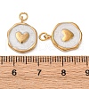 304 Stainless Steel Enamel Pendants STAS-U061-34G-C01-3