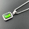 Fashionable Stainless Steel Rhinestone Pendant Necklaces FH6785-2