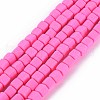 Handmade Polymer Clay Beads Strands X-CLAY-T020-09A-1