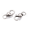 Tarnish Resistant Polished 316 Surgical Stainless Steel Lobster Claw Swivel Clasps STAS-R072-30-2