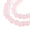 Frosted Transparent Glass Beads Strands GLAA-N016-4mm-10-3