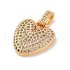 Brass Micro Pave Cubic Zirconia Pendants KK-C076-29V-G01-2