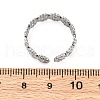 304 Stainless Steel Open Cuff Ring for Women RJEW-Z083-01P-5