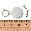 Brass Toggle Clasps with Paua Shell KK-N254-71P-4