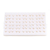 Brass Natural Pearl Stud Earrings PEAR-N020-08F-4