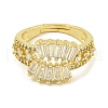 Brass Pave Cubic Zirconia Rings for Women RJEW-U011-04G-2