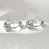 Brass Clear Cubic Zirconia Hoop Earrings EJEW-Q014-28P-4