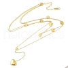 Ion Plating(IP) 304 Stainless Steel Double Layer Heart Pendant Necklaces for Women NJEW-K276-11G-3