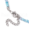 Summer Beach Sea Turtle Dyed Synthetic Turquoise & Glass Seed Beads Beaded Necklaces for Women NJEW-JN05081-01-5