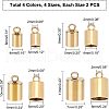 Unicraftale 32Pcs 16 Style Ion Plating(IP) 304 Stainless Steel Cord Ends STAS-UN0027-89-5