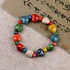 Handmade Porcelain Beaded Stretch Bracelets for Women FS-WG726AB-14-1