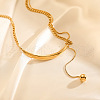 Stainless Steel Curved Bar Pendant Necklaces PW-WG4C5A2-01-2