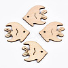 Undyed Natural Wooden Cabochons WOOD-S058-026-1