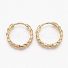 Brass Huggie Hoop Earrings EJEW-L231-34G-1