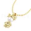 Brass Micro Pave Clear Cubic Zirconia Pendant Necklaces NJEW-Z035-01B-G-2