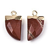Natural Red Jasper Pendants G-N326-57F-2