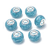 Crackle Resin European Beads RPDL-S012-B03-2