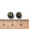 Plating Opaque Acrylic Beads OACR-R005-03U-3