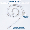 Unicraftale 2Pcs 304 Stainless Steel Rosary Bead Necklaces Set For Easter NJEW-UN0001-43-5