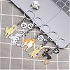 WEWAYSMILE Dog Keychain Car Keychain Pet Pendant Key-Ring Lovely Dog Key-ring Portable Metal Keychain Gift for Pet Lover Birthday Puppy Theme Party Supplies (Dalmatians) JX807A-6