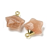 Natural Sunstone Pendants G-P540-01G-09-2