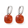 304 Stainless Steel Glass Hoop Earrings EJEW-Z089-30P-4