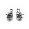 304 Stainless Steel Lobster Claw Clasps STAS-R050-9x5mm-2