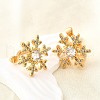 Brass Micro Pave Clear Cubic Zirconia Cuff Earrings EJEW-F370-25G-6