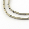 Tube Electroplate Non-magnetic Synthetic Hematite Bead Strands G-S203-22G-1